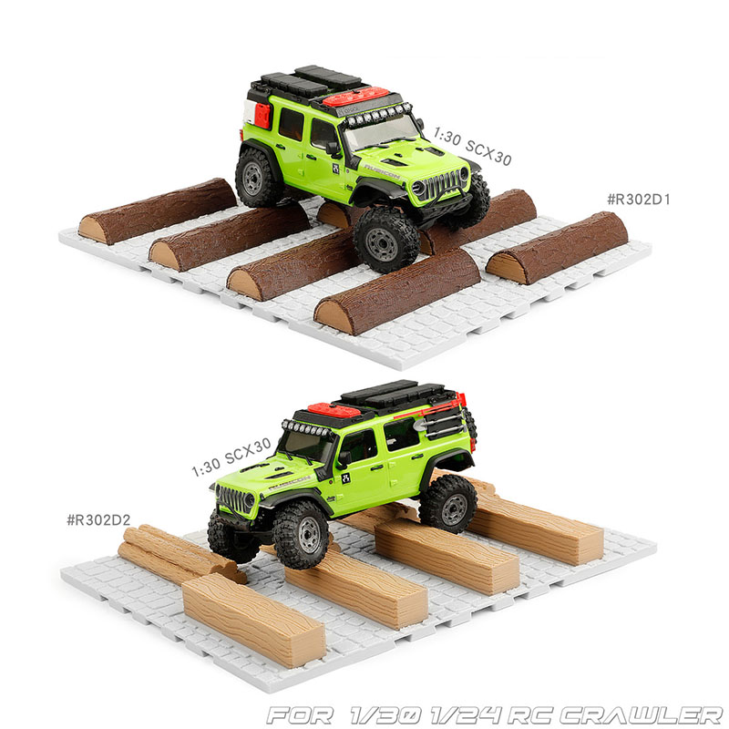 Rc Hobby Track - Gesimuleerde houten paalwegversperringen, off-road houten obstakels,