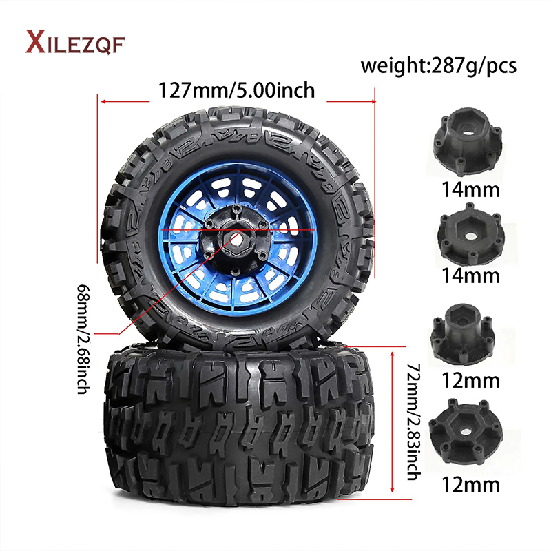 XILEZQF 4PCS 1/10 Monster Truc - Rc Truck Monster recensie en prijs