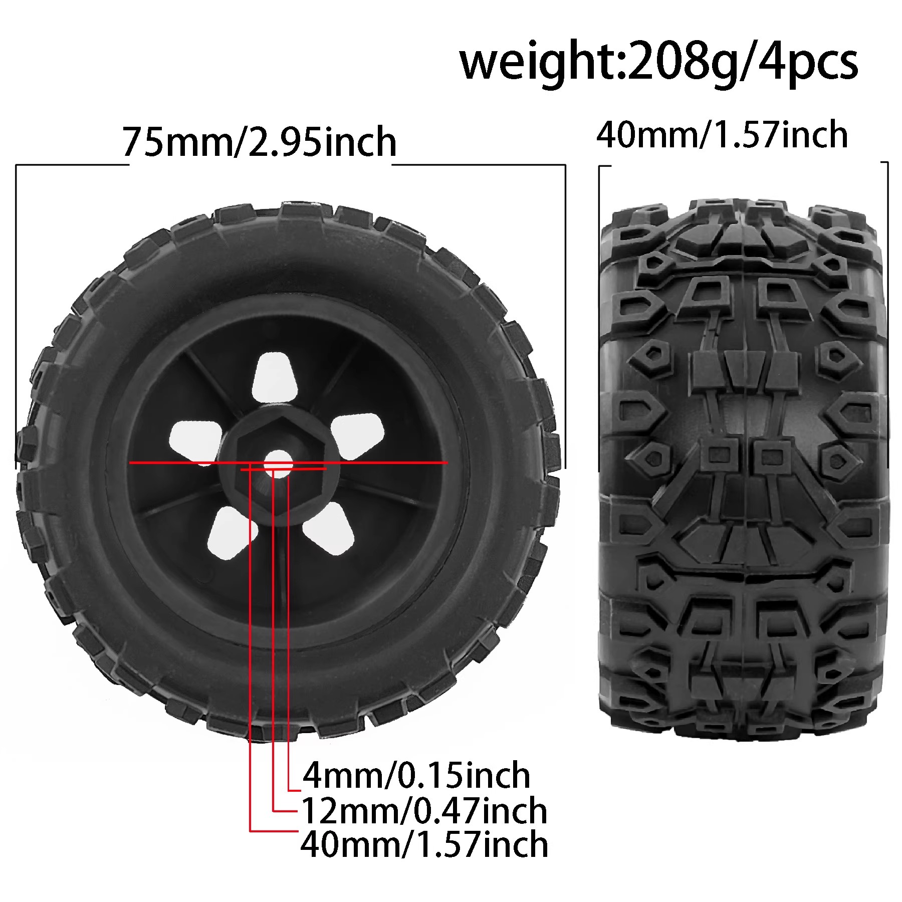1/18 Monster Truck Banden R374 - Rc Truck Monster recensie en prijs