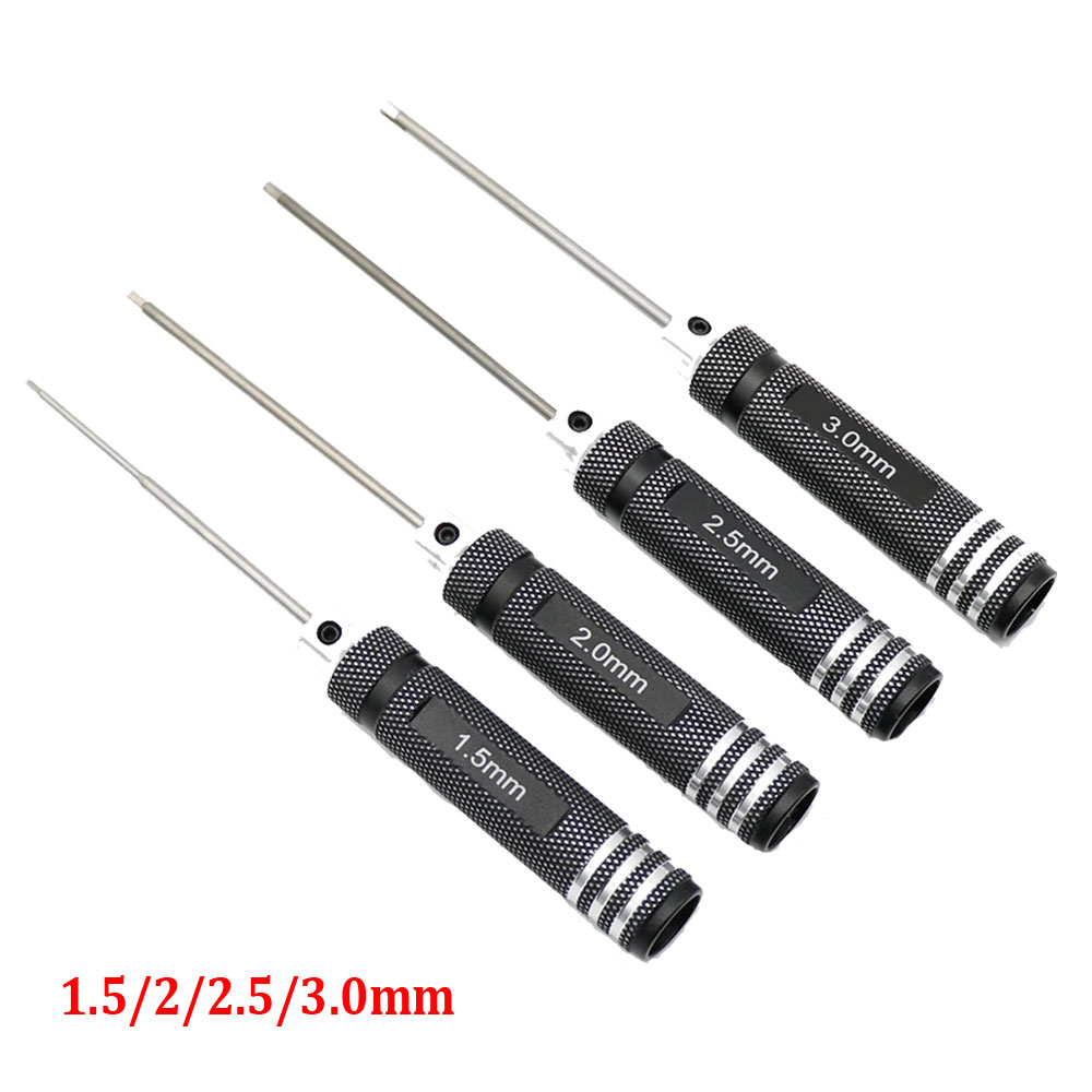 4 STUKS 1.5/2/2.5/3.0mm Zwart  - Rc Hobby Electric Screwdriver recensie en prijs