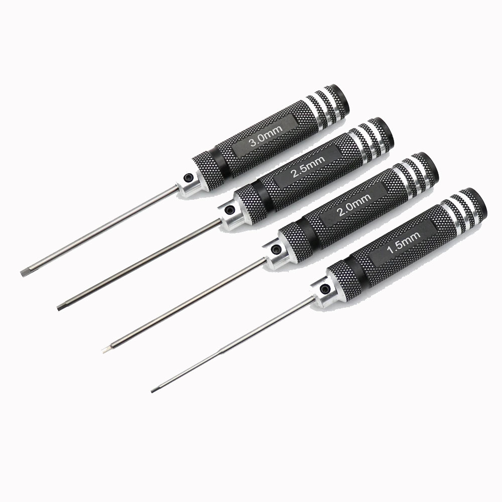 4 STUKS 1.5/2/2.5/3.0mm Zwart  - Rc Hobby Electric Screwdriver recensie en prijs