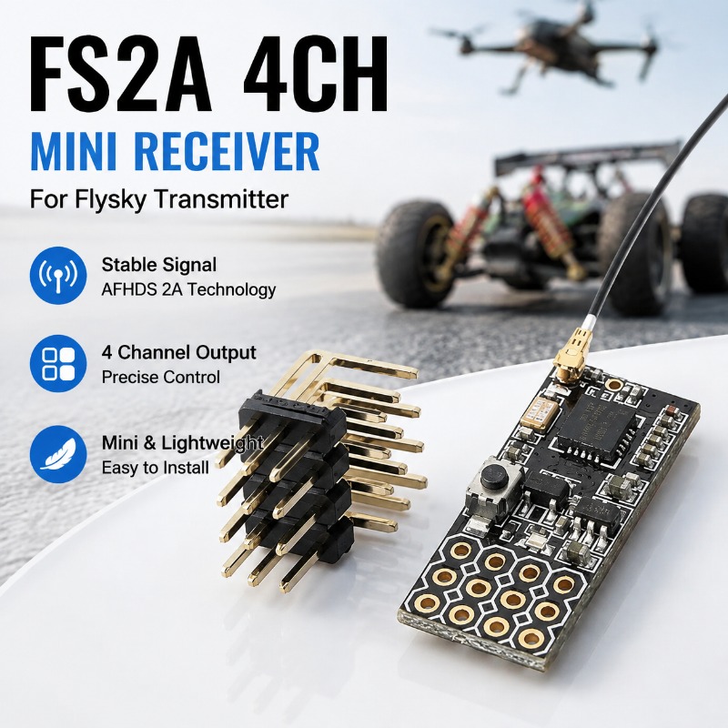 FS FS2A-4CH 4-kanaals PWM-ontv - Rc Hobby Model recensie en prijs
